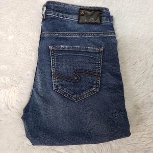 Silver Jeans Size W28 X 29.5 Aiko Joga Blue Jeans